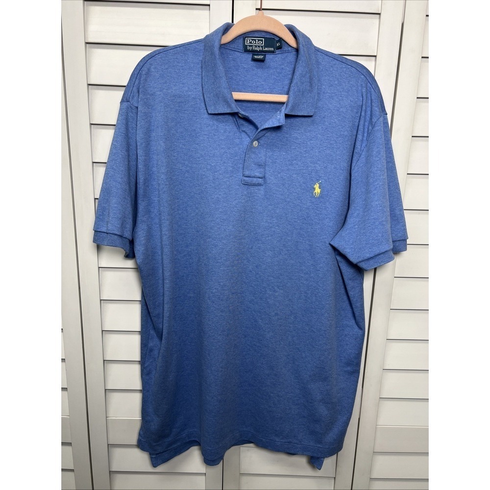 Polo Ralph Lauren Short Sleeve Pony Logo Pullover Shirt Men's Size XL Blue